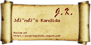 Jónás Kandida névjegykártya